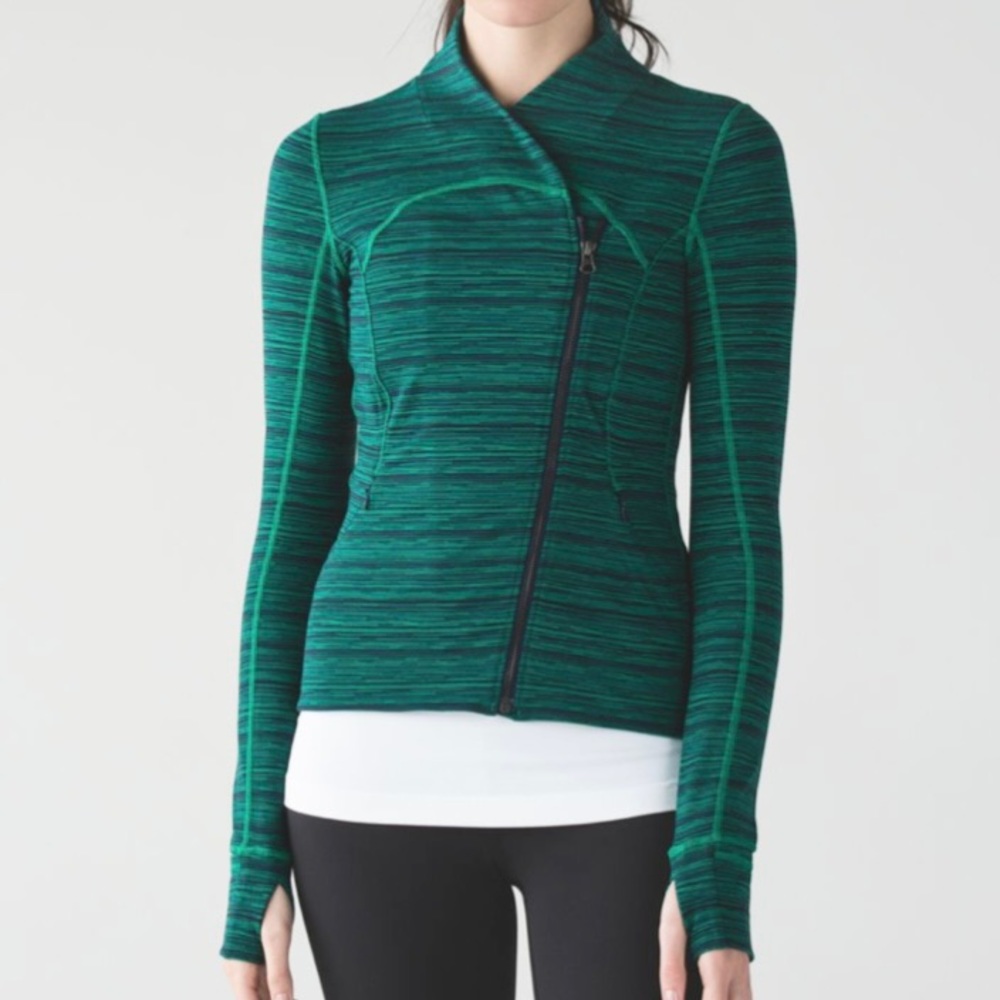 Lululemon Precision Jacket Cyber Jungle Hero Blue Size 8